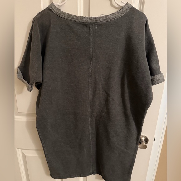 Women’s small Silence + Noise oversized sweatshirt dress gray with raw edges - Picture 3 of 3